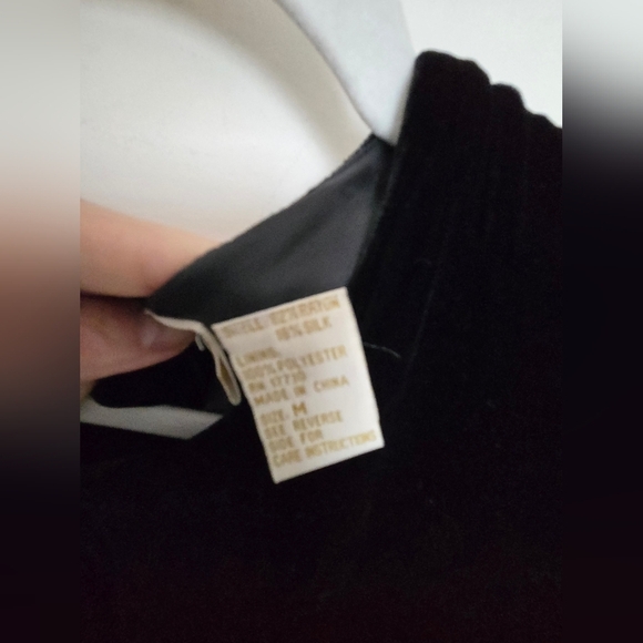 Merona black silk blend velvet sleeveless button back top deadstock | Medium - Picture 7 of 7